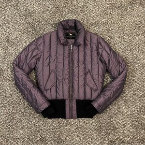Abercrombie and Fitch Y2K purple down puffer jacket